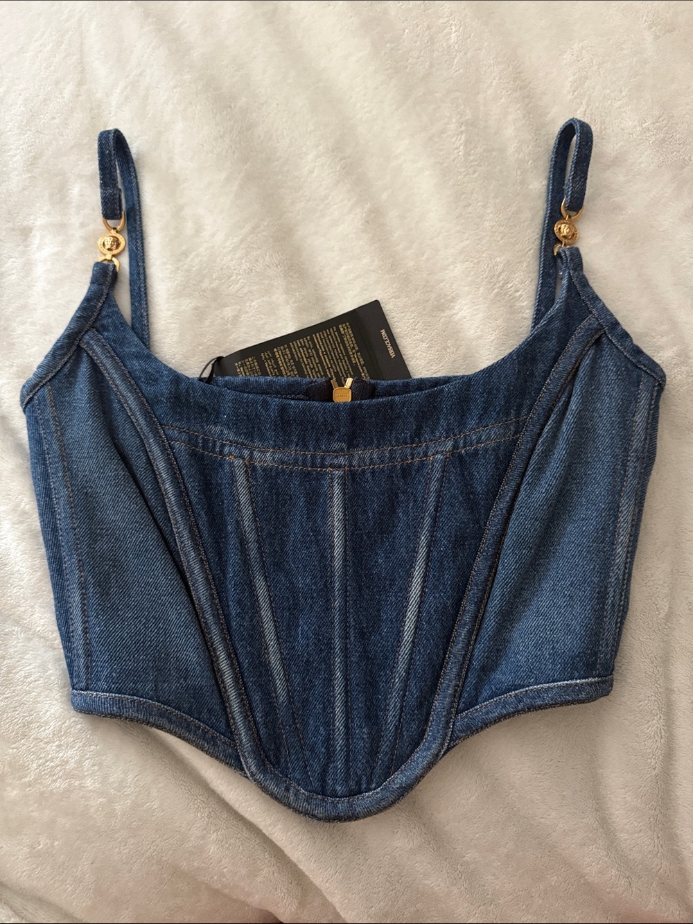 Versace Denim Corset Top